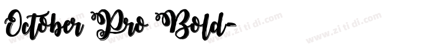 October Pro Bold字体转换